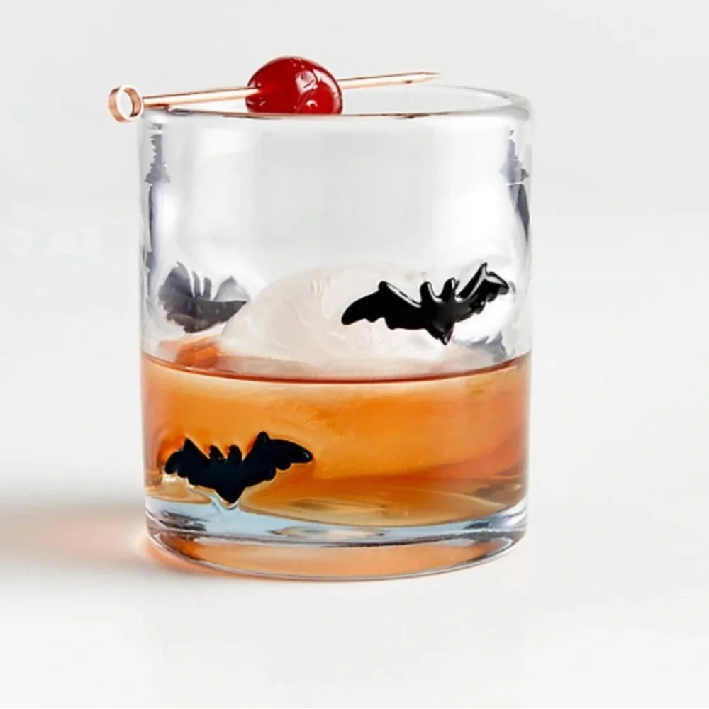 Crate&barrel 🦇 Bat Double Old-Fashioned Glass